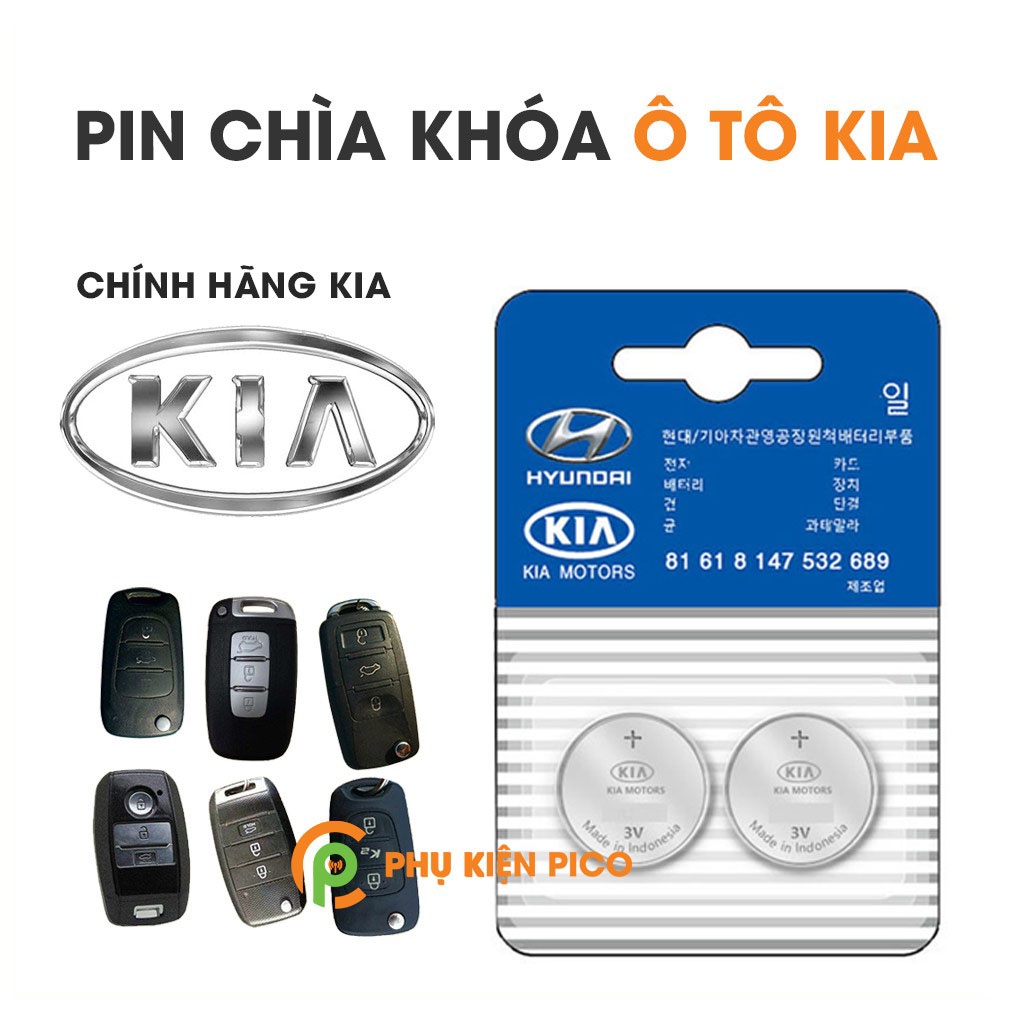Pin chìa khóa ô tô KIA Morning, Cerato, Sorento, K3 chính hãng KIA sản xuất tại Indonesia 3V