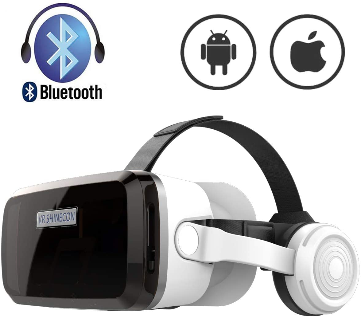 [Mã ELMS5 giảm 7% đơn 300k] Kính thực tế ảo 3D Vr Shinecon G04BS 2021 Bluelens tai nghe bluetooth cho điện thoại 6.7inch