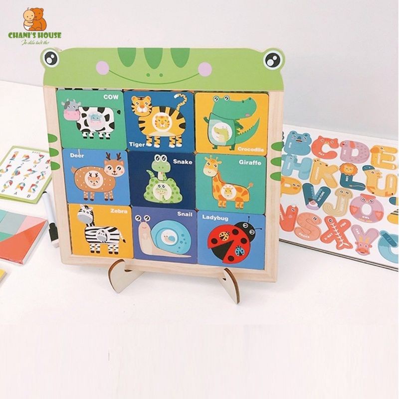 Bảng đa năng nam châm kèm cữ cái/chữ số/xếp hình tangram