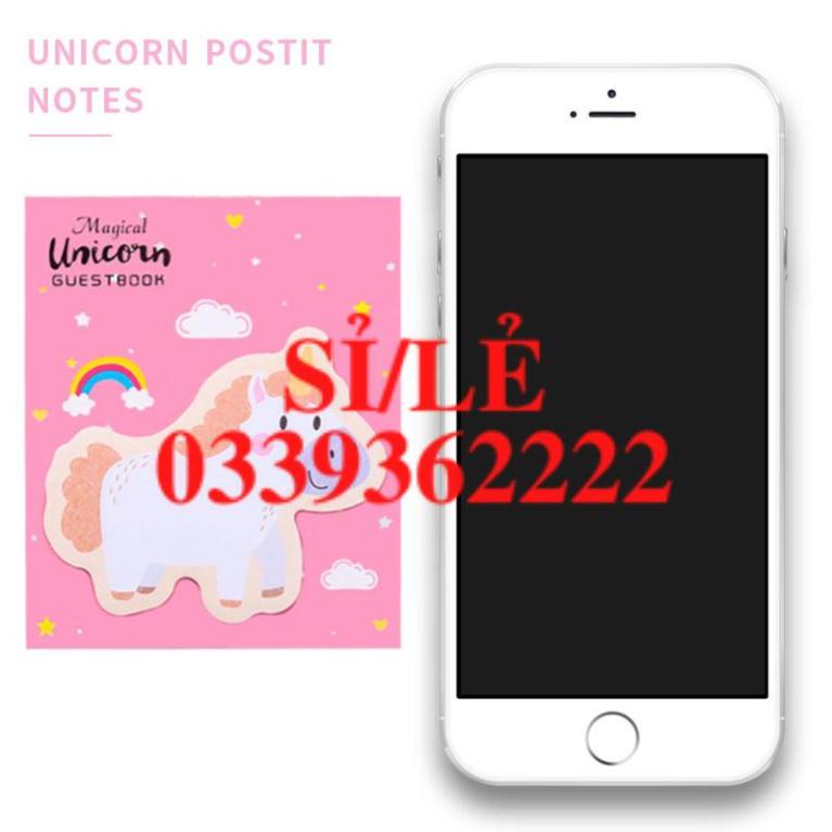 [ COCOLOVE ] Tệp giấy ghi chú UNICORN hoạt hình 30 tờ tiện lợi (GGC30)  HAIANHSHOP