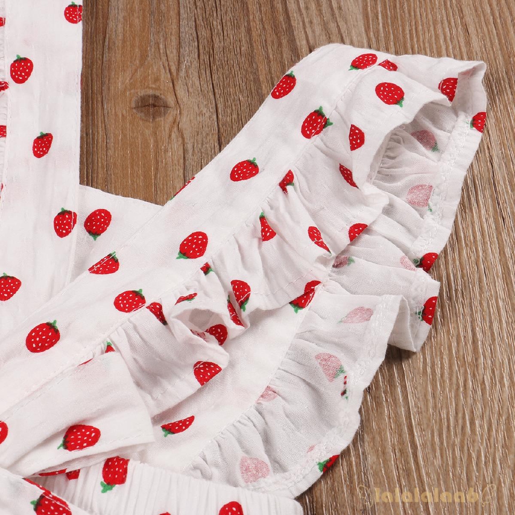 Jumpsuit Họa Tiết Quả Dứa / Quả Dứa / Dâu Tây Cho Bé Gái