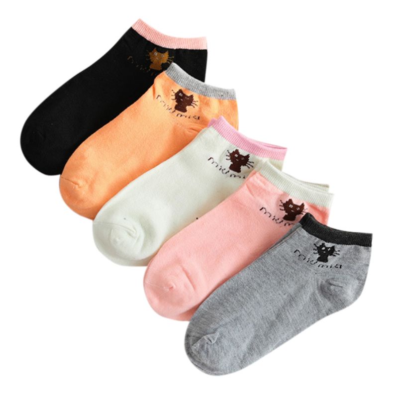 Vớ Cotton Cổ Thuyền 15 Kiểu Hàn Quốc Ngọt Ngào Chống Trượt Cho Nữ