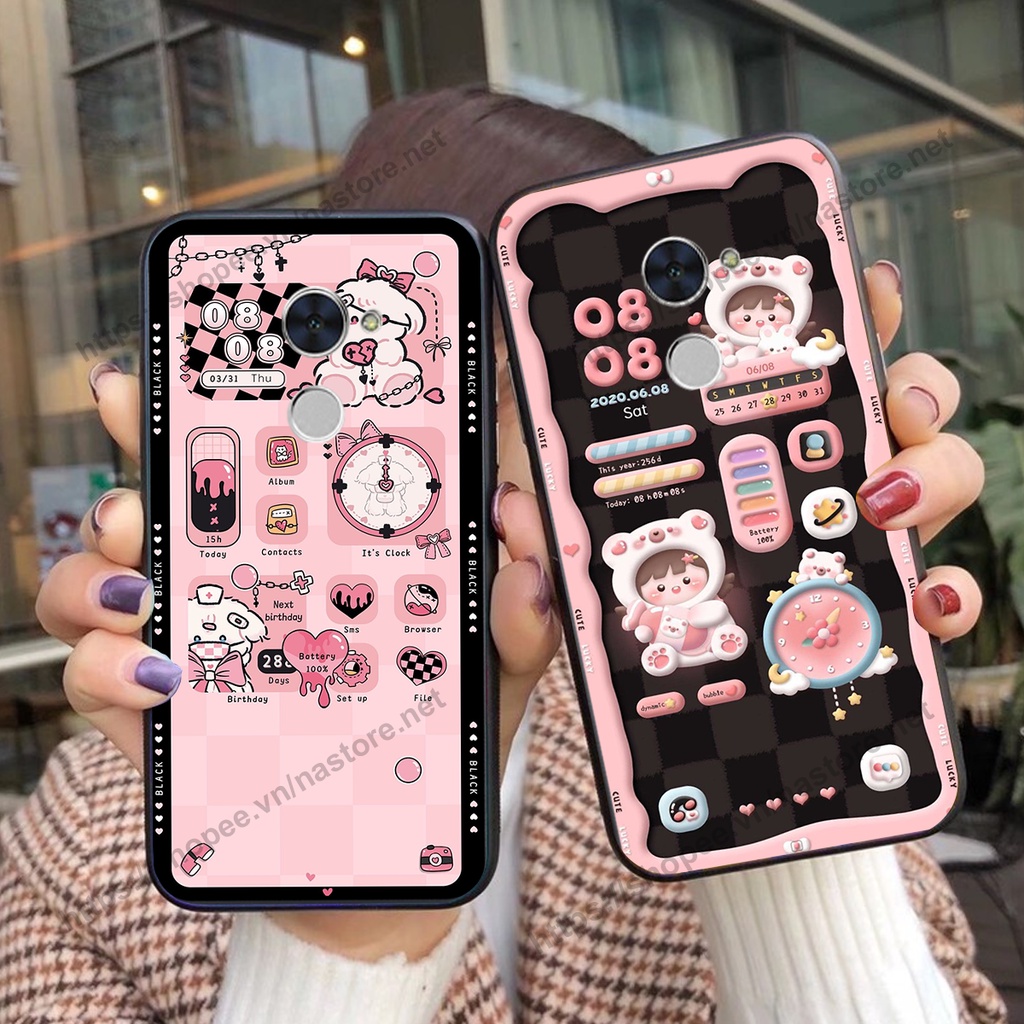 Ốp lưng Huawei Y7 Prime - GR5 2017 gấu, đồng hồ dễ thương cute giá rẻ
