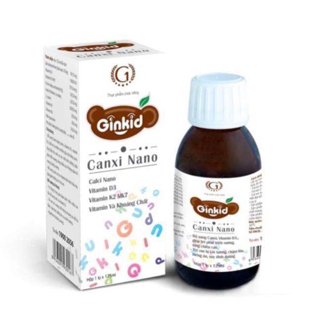 Ginkid Canxi Nano Bổ sung Canxi dạng nano, vitamin D3, vitamin K2 cho trẻ biếng ăn