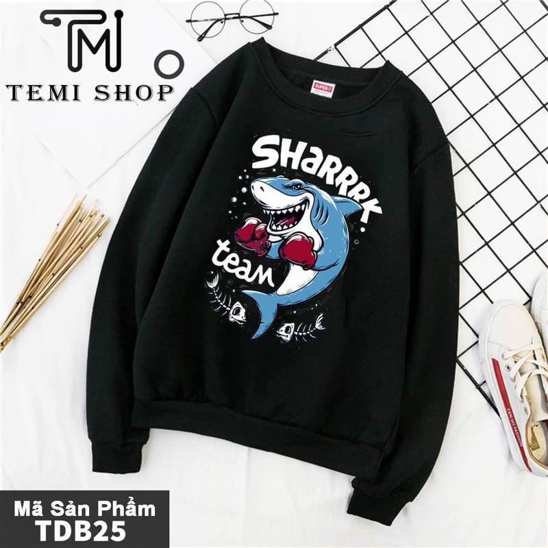 Áo Sweater Nam Nữ Cá Mập - Bigsize đến 100kg