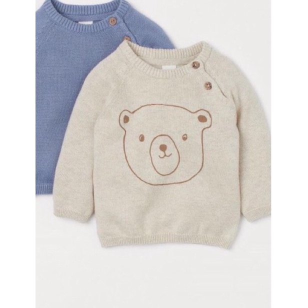 Set 2 Áo len gấu HM cho bé