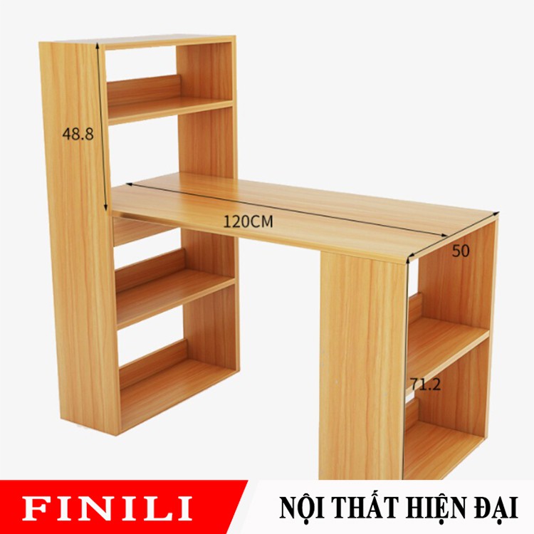 ⭐Bàn làm việc, bàn học sinh liền giá sách gỗ công nghiệp cao cấp FNL04⭐