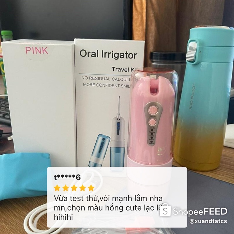 Máy tăm nước Smile Care - Bảo hành 12 tháng vệ sinh răng miệng cho người niềng răng