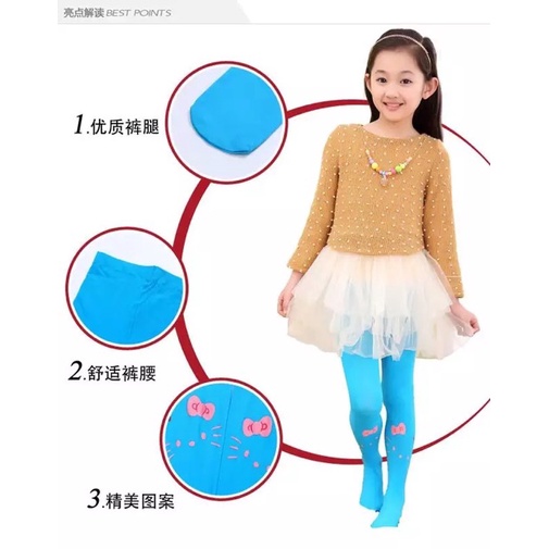 Quần Tất Cotton Mỏng Co Giãn Dành Cho Bé Gái