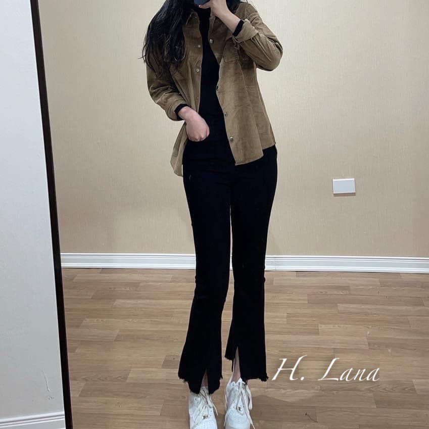 Mã 240-933QUẦN BÒ ĐEN XẺ GẤU | BigBuy360 - bigbuy360.vn