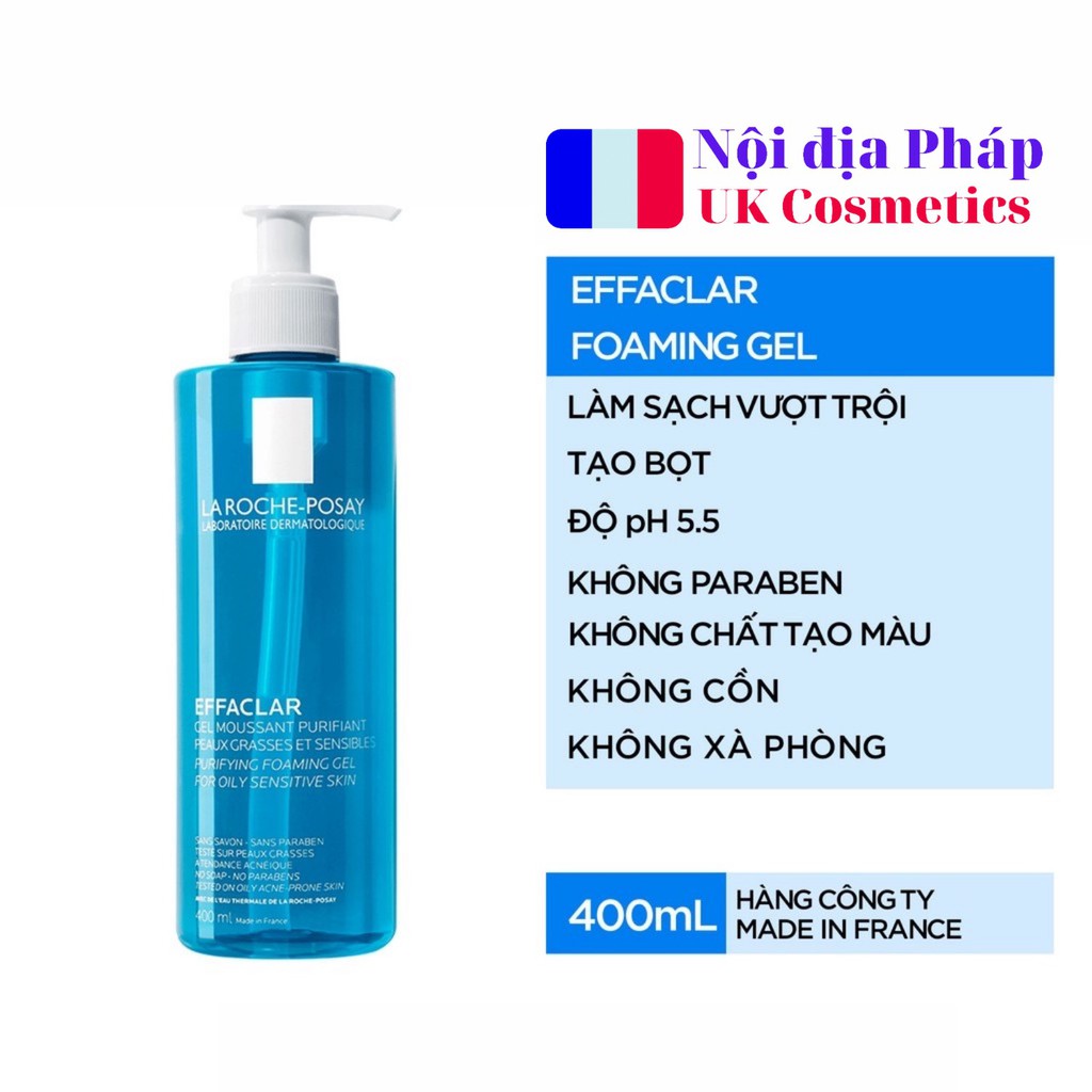 ✅ (HÀNG CHUẨN AUTHENTIC) Sữa rửa mặt La Roche Posay 400ml