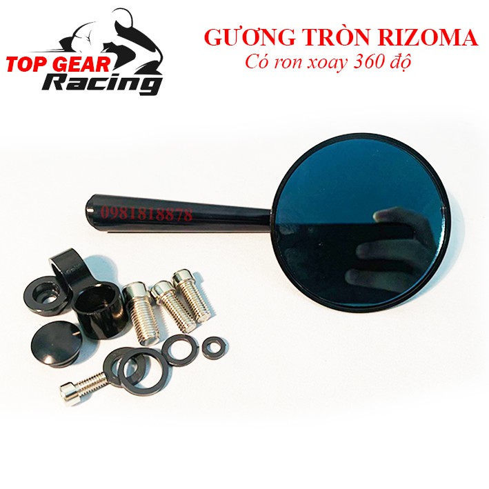 &lt;1 Chiếc &gt; Gương Tròn Rizoma Xoay Gập 360 Kèm Lục giác - Lắp Các Loại Xe Máy, Đẹp - Độc - Điệu &lt;TOPGEAR&gt;