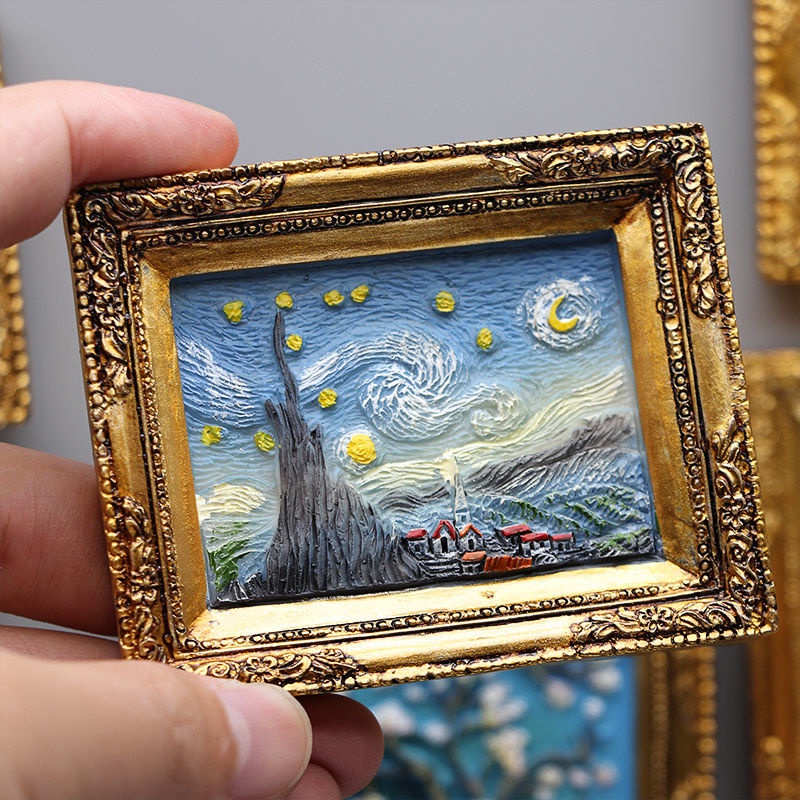 Nam Châm Dán Tủ Lạnh Dòng Van Gogh Hoa Hướng Dương Nổi Tiếng Ins world