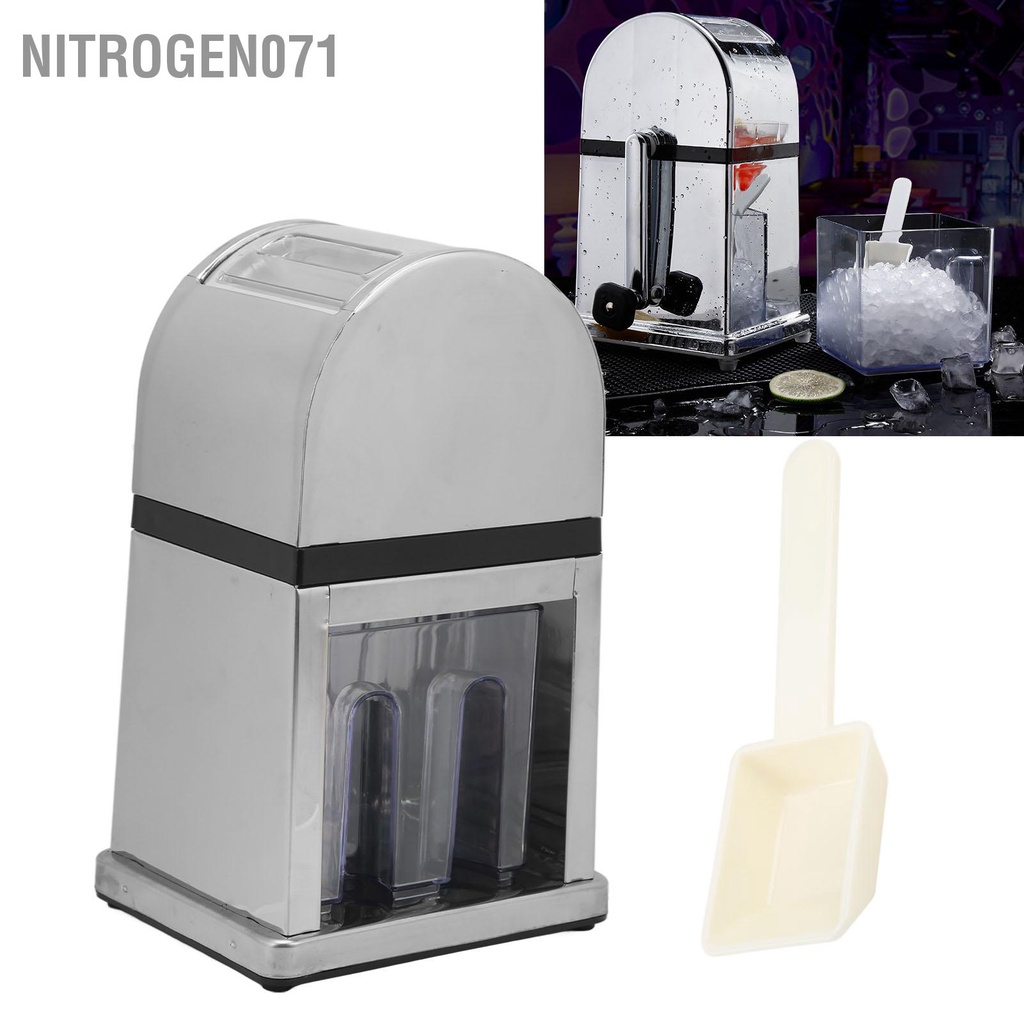 máy bào đá - Máy nghiền đá bằng tay Tiết kiệm sức lao động có nắp trong suốt cho nhà hàng quán bar - Nitrogen071