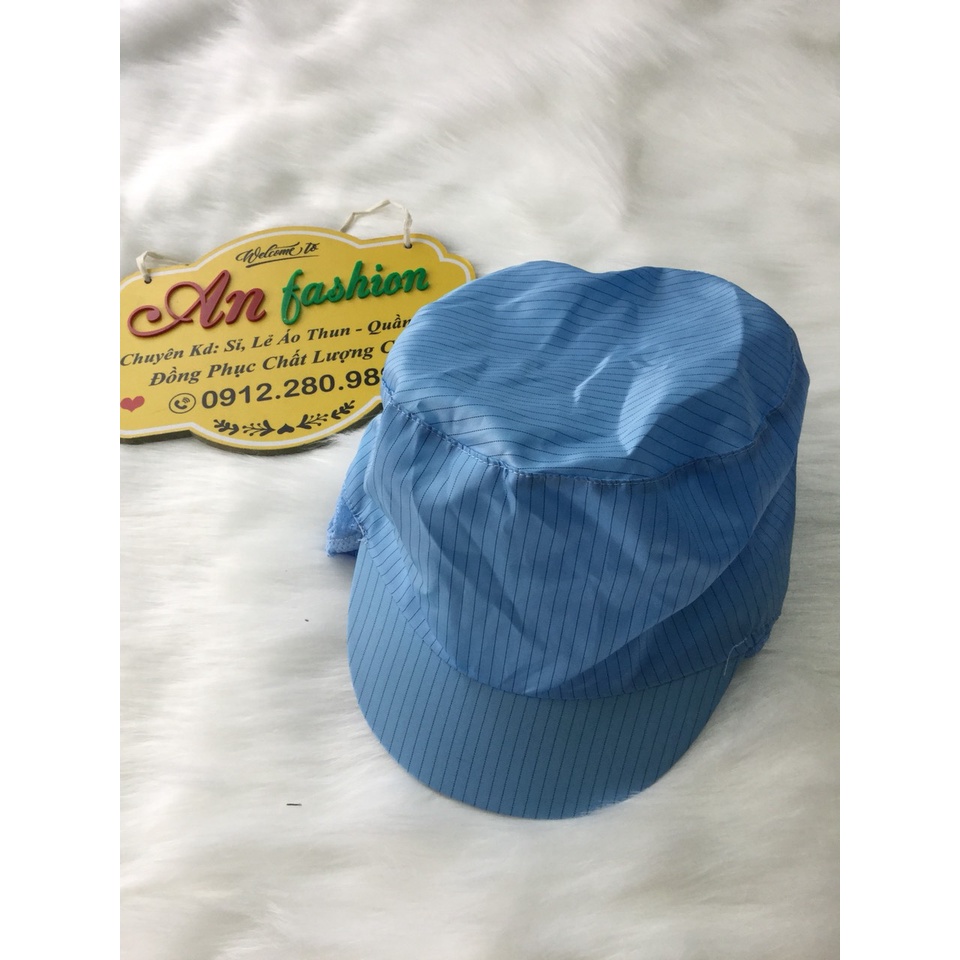 Nón Kết Phòng Sạch có búi tóc màu xanh