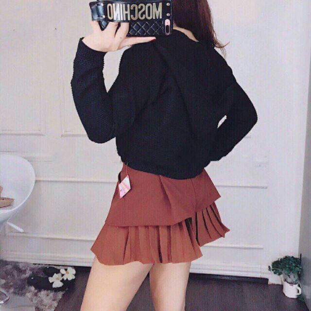 Đầm len đen giá #120.000