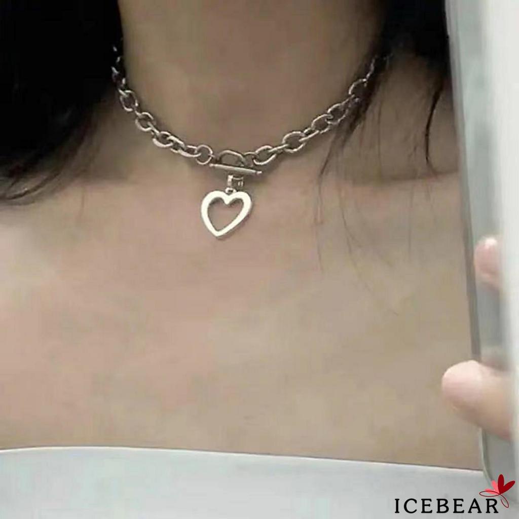 Vòng cổ mặt hình trái tim nhiều màu sắc cho nữ