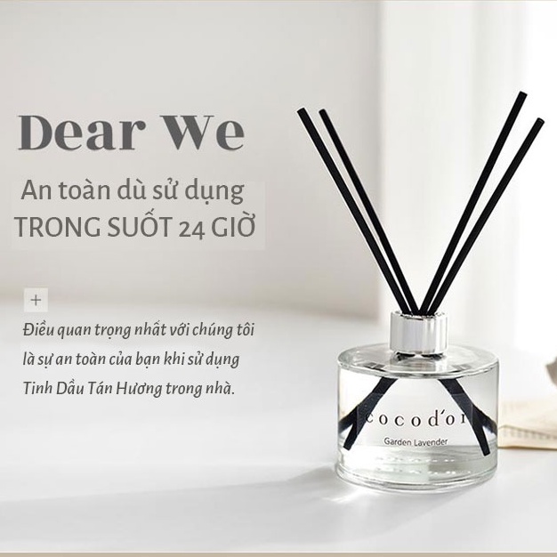 Tinh Dầu Tán Hương Phiên Bản Đen Cocodor Reed Diffuser 120ml
