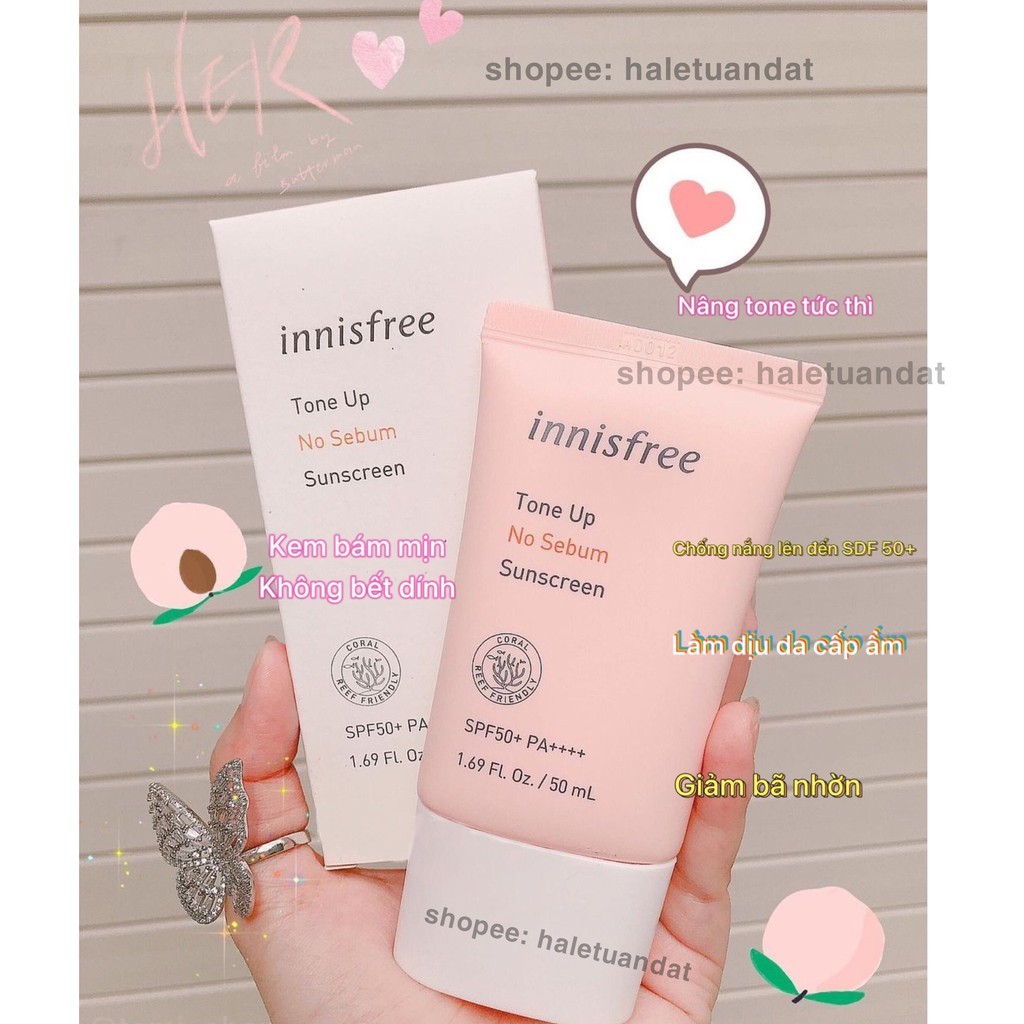 KEM CHỐNG NẮNG INNISFREE TONE UP NO SEBUM SUNSCREEN