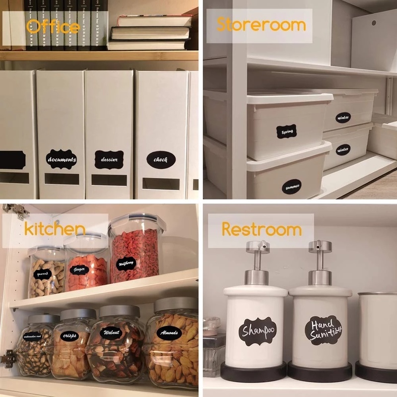 1 Tấm Nhãn Dán Lọ Thủy Tinh Dạng Bảng Đen Sắp Xếp Gọn Gàng Cho Nhà Bếp DIY