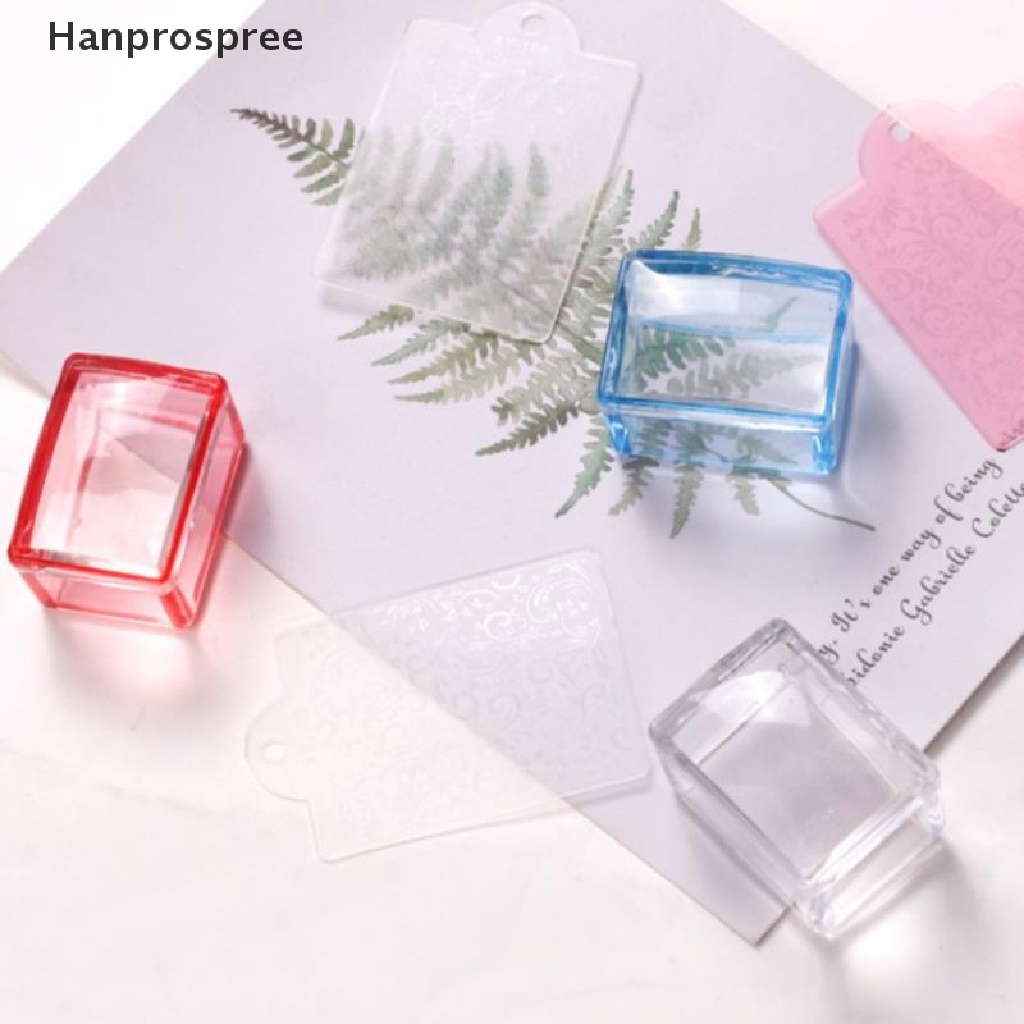 Bộ Dụng Cụ In Hình Móng Tay Đầu Silicone Trong Suốt<br>