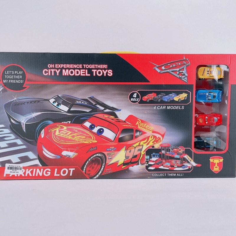 Bộ Đồ Chơi Gara Ô Tô Mcqueen-Đồ Chơi Mack Lightning Mcqueen King Jackson-Lắp Ghép Đường Đua Mcqueen
