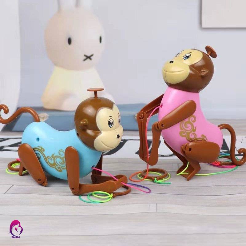 Đồ Chơi Khỉ Leo Trèo Tương Tác Với Dây Kéo Và Móc Vui Nhộn Cho Bé