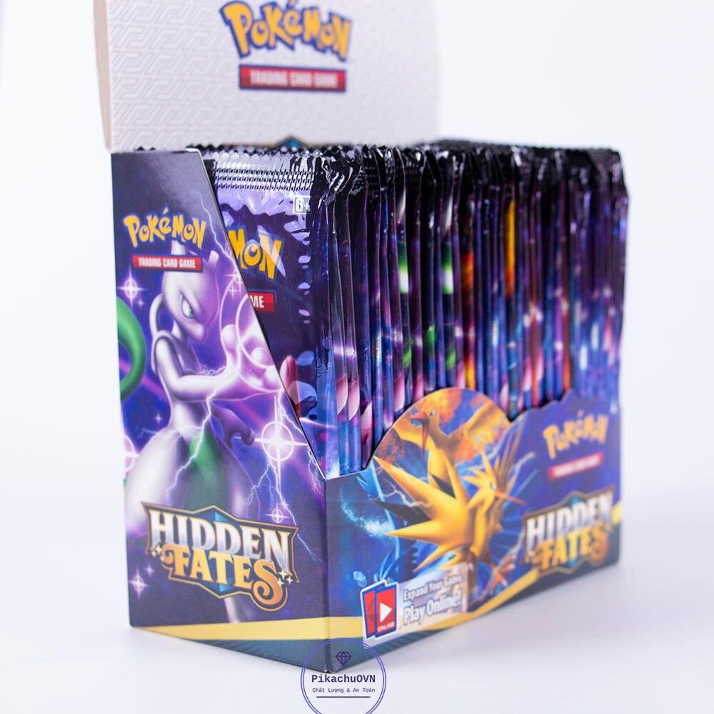 Bộ Thẻ Bài Chơi Pokemon TCG 324 Card Game Sun&Moon Hidden fates Sưu Tập Đẹp Đọc Đáo