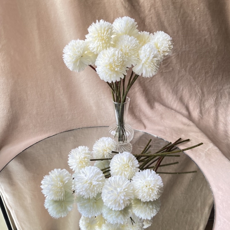 Hoa giả/Hoa lụa - Bông hoa Bồ công anh, Cúc PingPong decor trang trí nhà, cửa hàng, sự kiện phụ kiện cắm hoa, chụp ảnh..