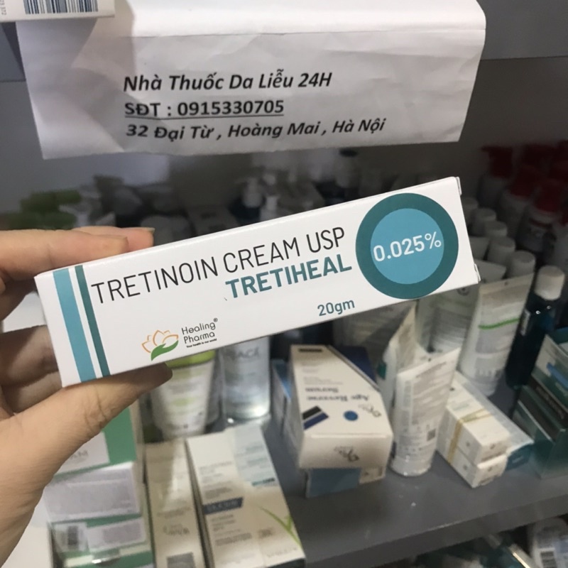 Tretinoin USP TRETIHEAL CREAM 0.025 0,05 0,2 20g kem chống lão hoá