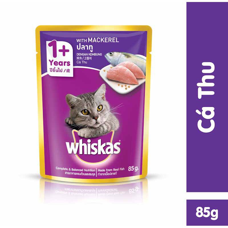 Pate cho mèo whiskas gói 80g - Pate mèo Whiskas đủ vị