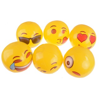 {shopping} 1PC 30cm Cute Face Inflatable Round Beach Ball For Water Play Pool Kids Toy{JUST}