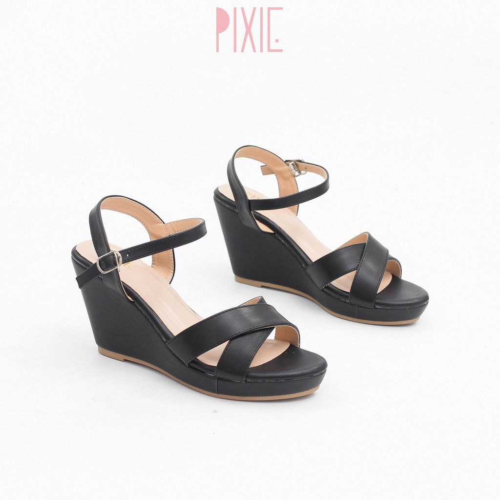 [Form Nhỏ] Giày Sandal Đế Xuồng Quai Chéo 7cm Pixie P207 | BigBuy360 - bigbuy360.vn