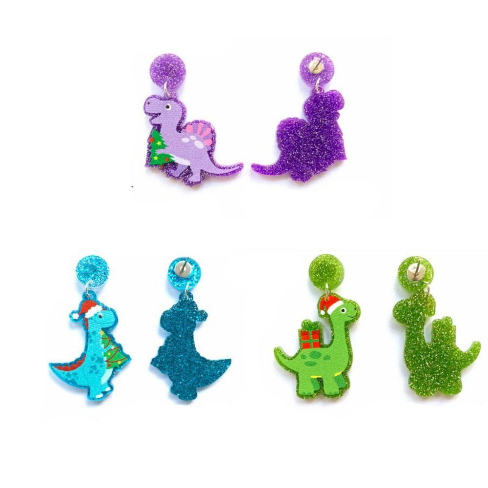 Khuyên Tai Acrylic Lấp Lánh Hình Cây Thông Giáng Sinh / Năm Mới Cho Nữ