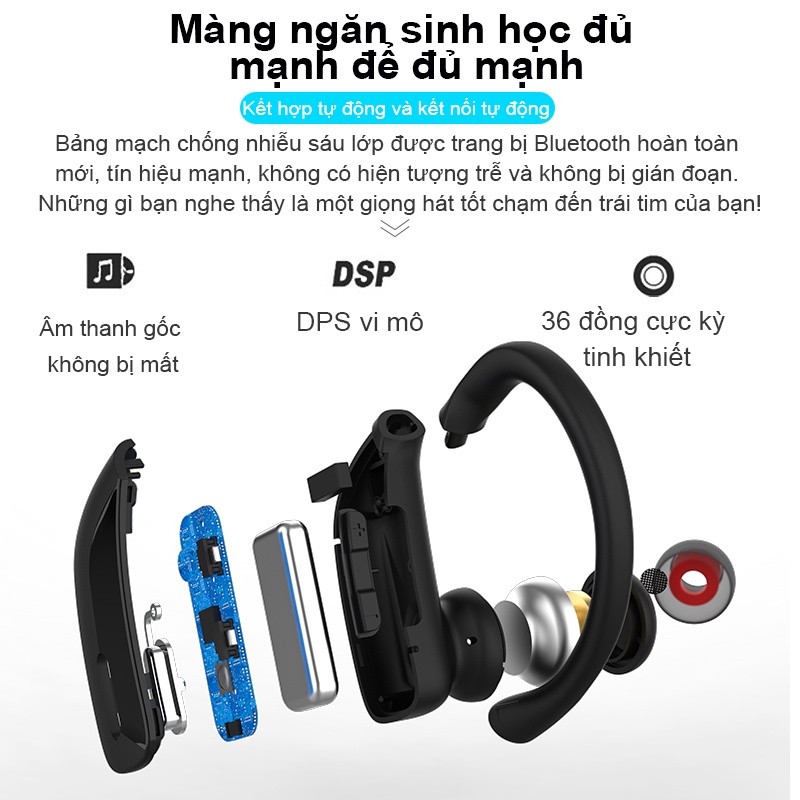 Tai Nghe Không Dây Bluetooth Newmsnr T17 IPX5 Chống Thấm Nước Chất Lượng Cao