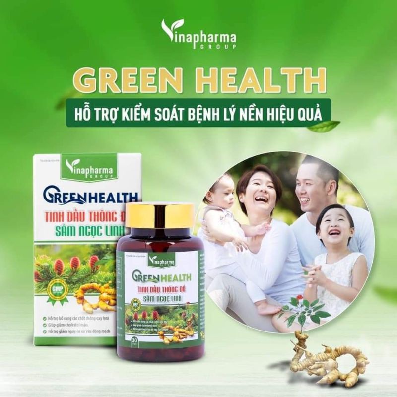 GREEN HEALTH_Tinh dầu thông đỏ_Sâm ngọc linh_vinapharma