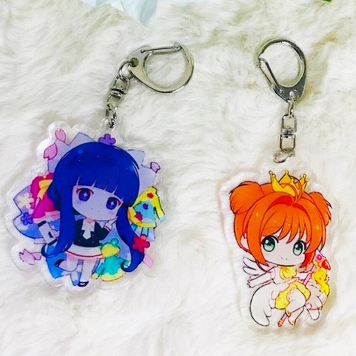 (new) ( Mica trong ) Móc khóa Cardcaptor Sakura Thủ lĩnh thẻ bài quà tặng xinh xắn dễ thương anime chibi