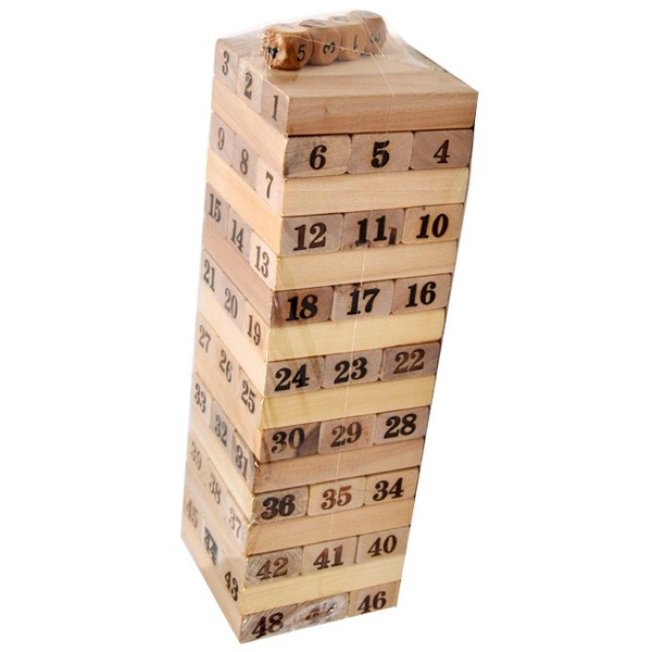 Đồ chơi rút gỗ cho bé xây tòa tháp