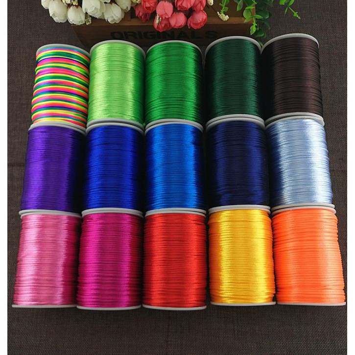 Cuộn 100m Dây Tim size 2.5mm Làm Vòng Tay Handmade có đủ màu