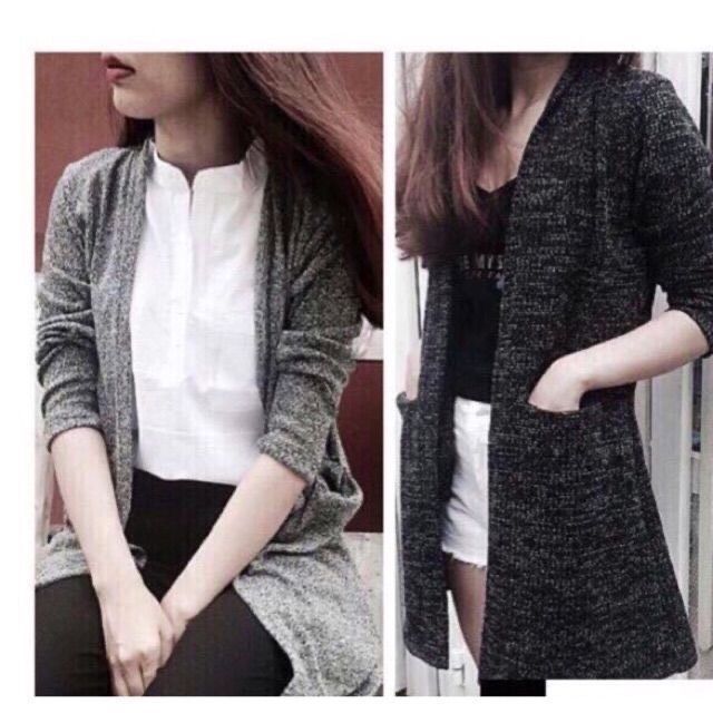 Áo len dáng dài CARDIGAN phủ mông cho chị em