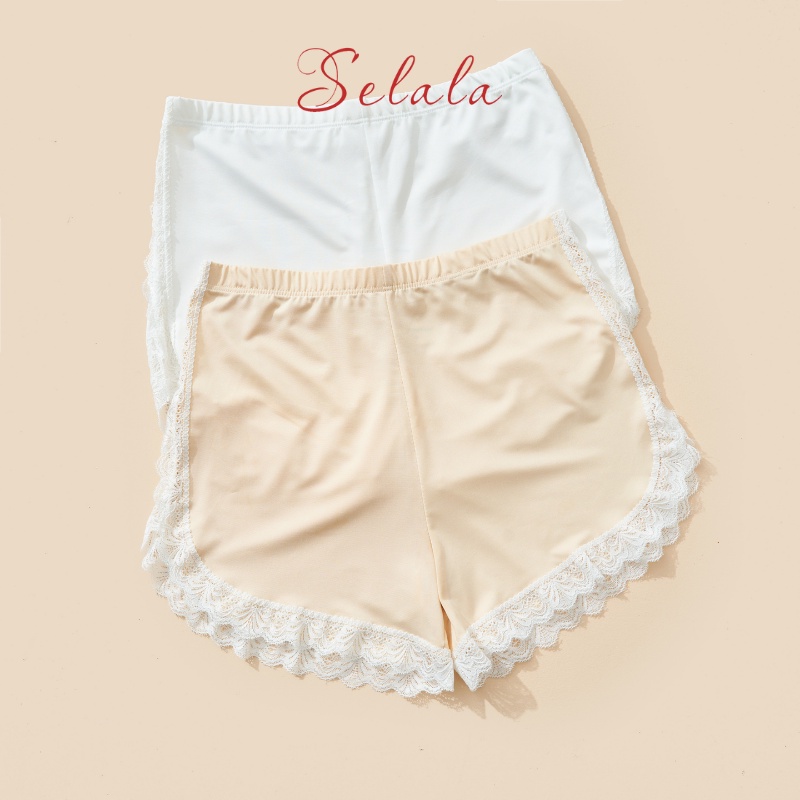 Quần Mặc Váy Selala Chất Su Thoáng Mát Phối Viền Ren QV04
