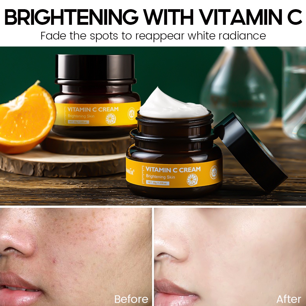 Kem dưỡng da VIBRANT GLAMOUR chứa vitamin c dưỡng ẩm dịu nhẹ làm trắng xóa tàn nhang cho da 30g