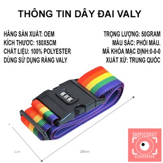 Dây đai valy kèm khóa số