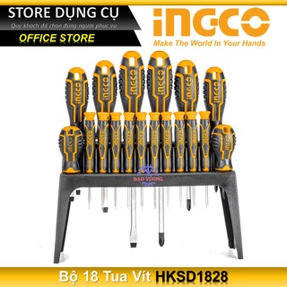 Bộ tuốc nơ vít 18 chi tiết ingco hksd1828