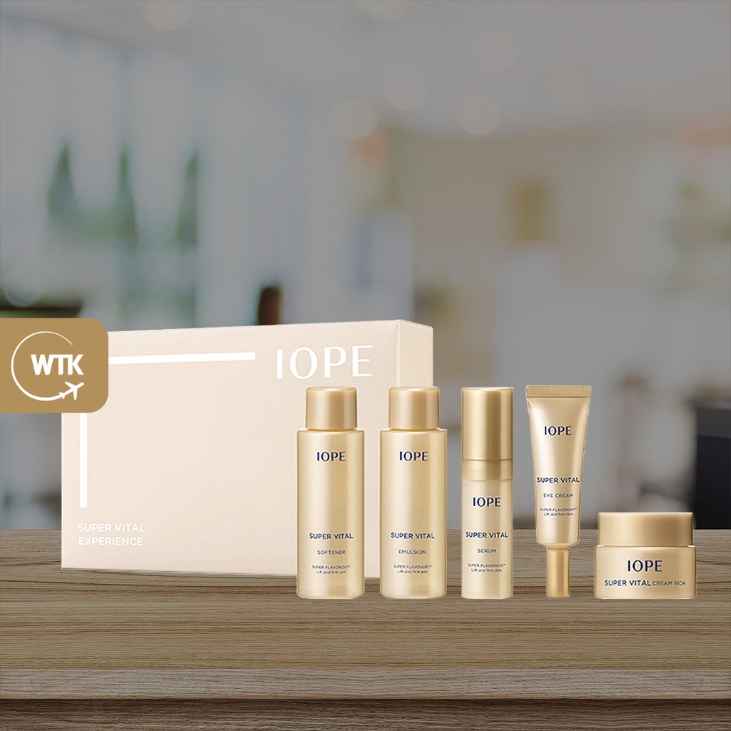 IOPE Super Vital Softener / Emulsion / Serum / Eye Cream / Cream Rich Bộ 5 Sản Phẩm Chăm Sóc Làm Mềm Da Mắt Iope Super Vital Serum / Kem Dưỡng Da Mắt Giàu Sức Sống