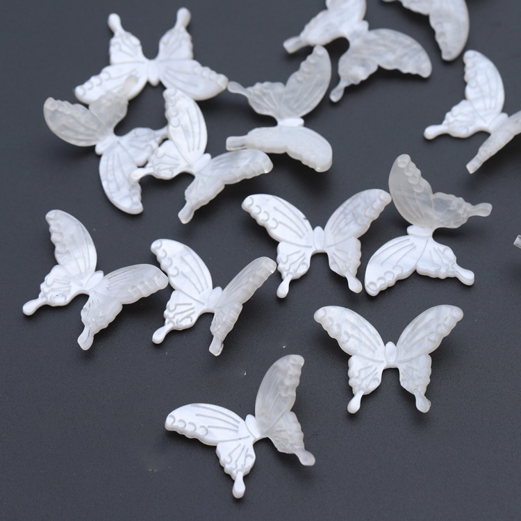 1 phiến xà cừ resin họa tiết cánh bướm nguyên liệu làm trâm làm trang sức cổ trang