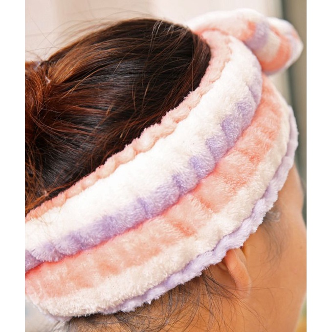 BĂNG ĐÔ RỬA MẶT (NƠ) MÀU SẮC DỄ THƯƠNG