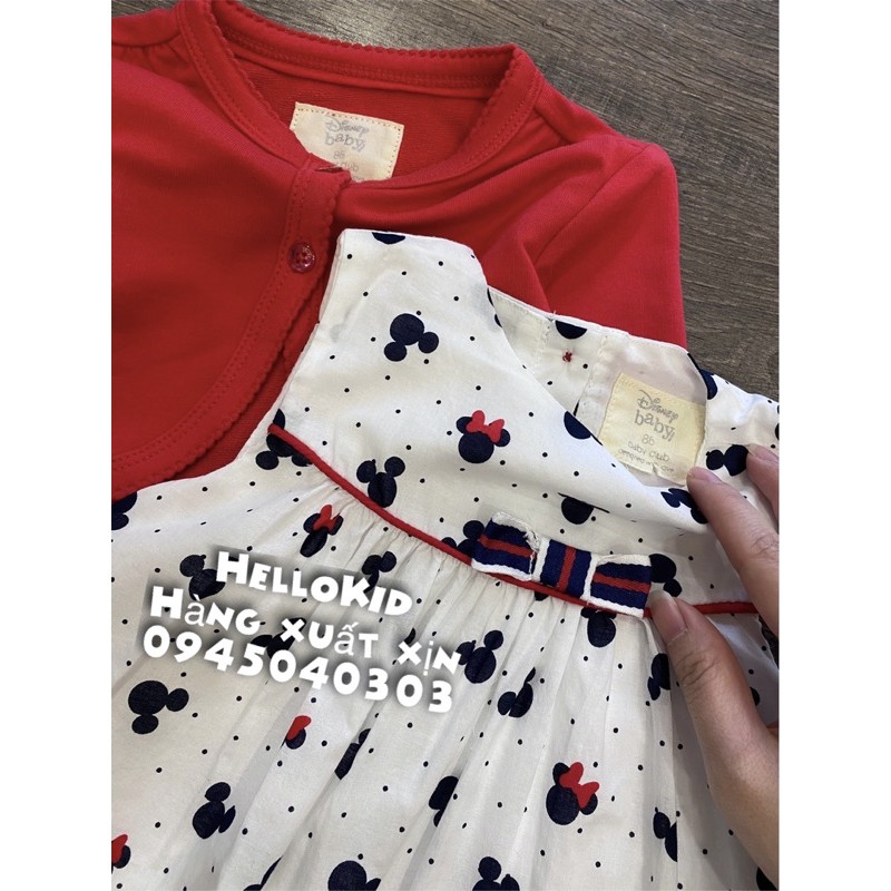 set váy minnie kèm cardigan