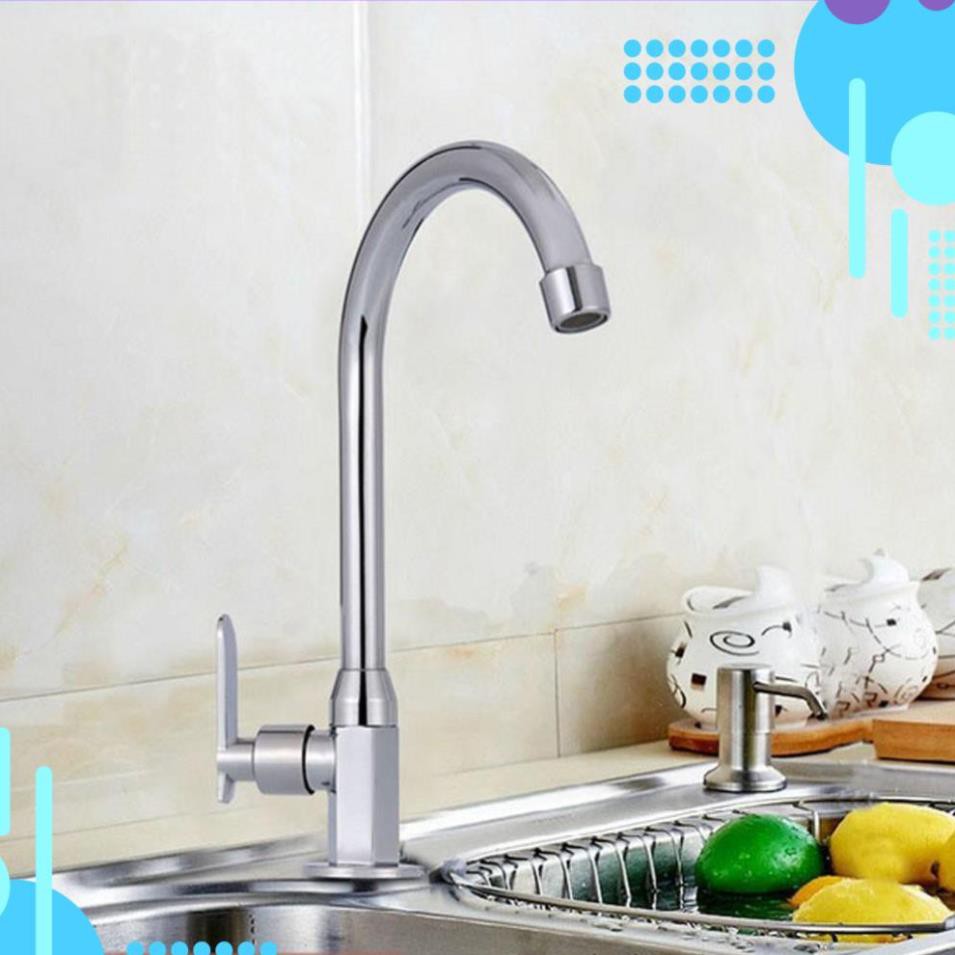 Vòi nước bằng thép không gỉ thiết kế hiện đại dành cho bồn rửa chén 206806  [SKM]