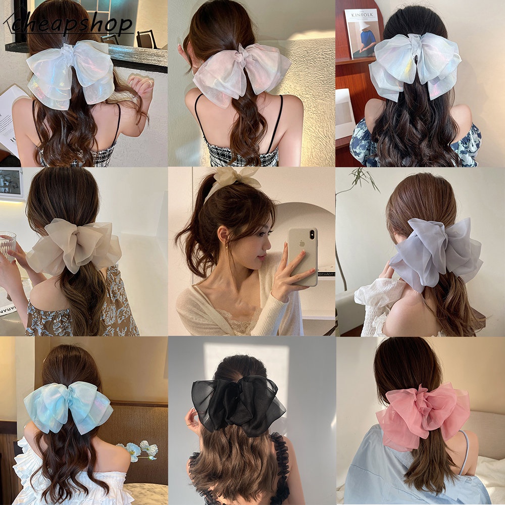Kẹp tóc IF YOU đính nơ ruy băng phong cách cổ điển thanh lịch dành cho nữ